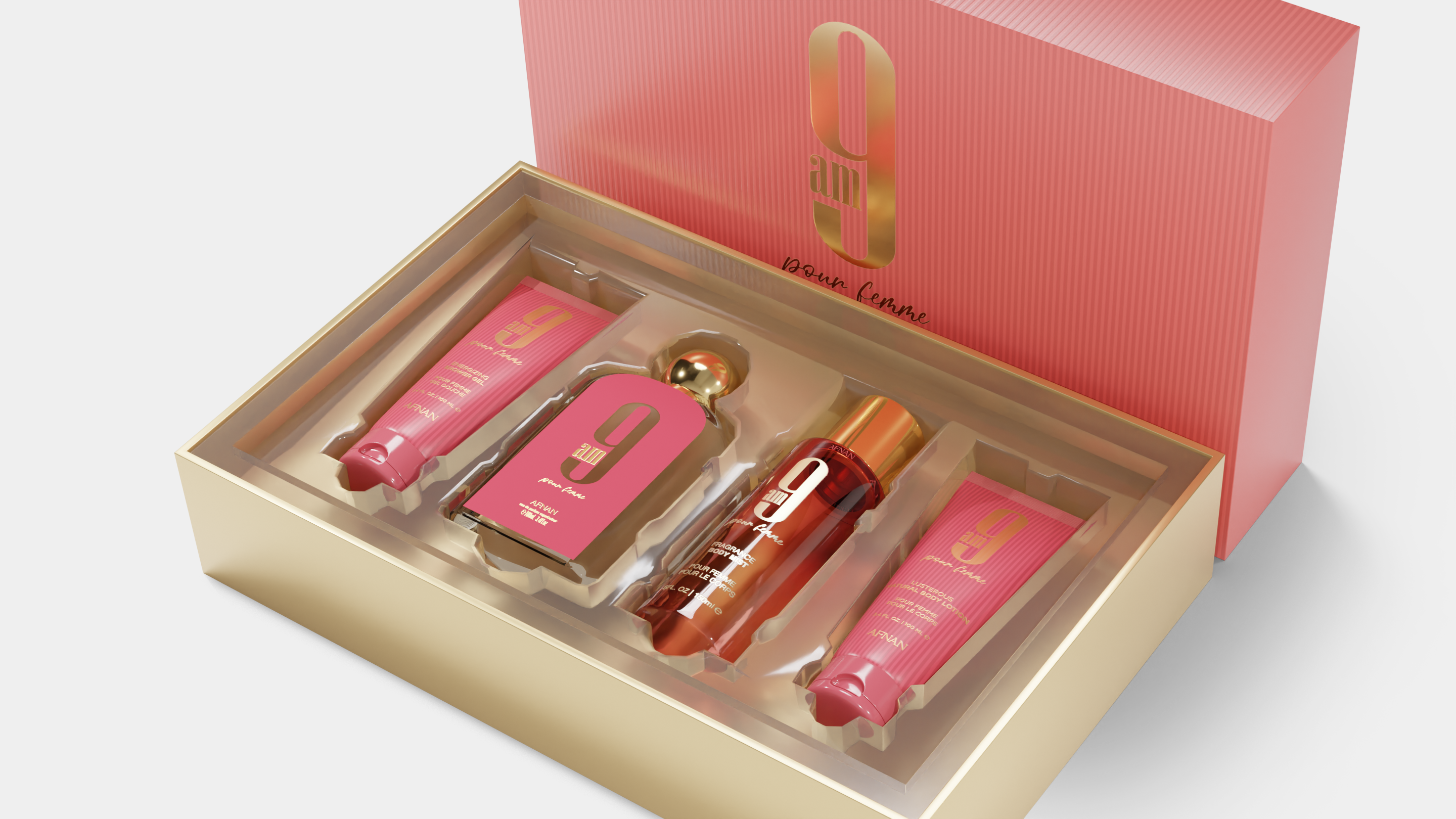 GESCHENKSET 9 AM POUR FEMME